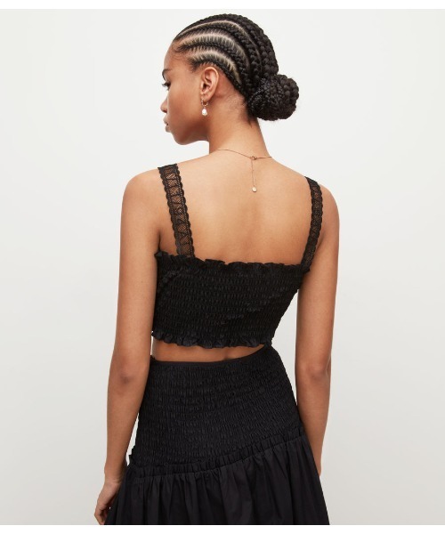 ALLSAINTS(オールセインツ)の「ALEX CROP TOP | ALEX CROP トップ(その他トップス・レディース・ブラック・6/8)」の4枚目の写真