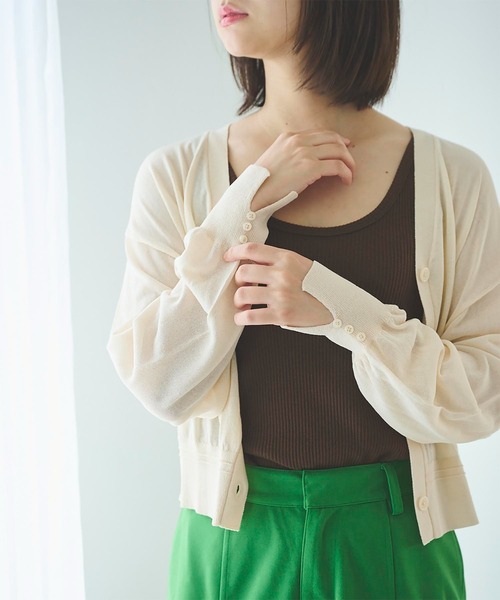 FREE'S MART（フリーズマート）の「◇シアーショート丈カーディガン
