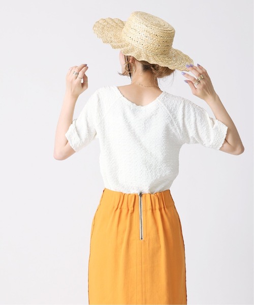 B.C STOCK（ベーセーストック）の「【Casselini/キャセリーニ】スカシナミナミハット（ハット・レディース・ブラック/ベージュ・FREE）」の7枚目の写真