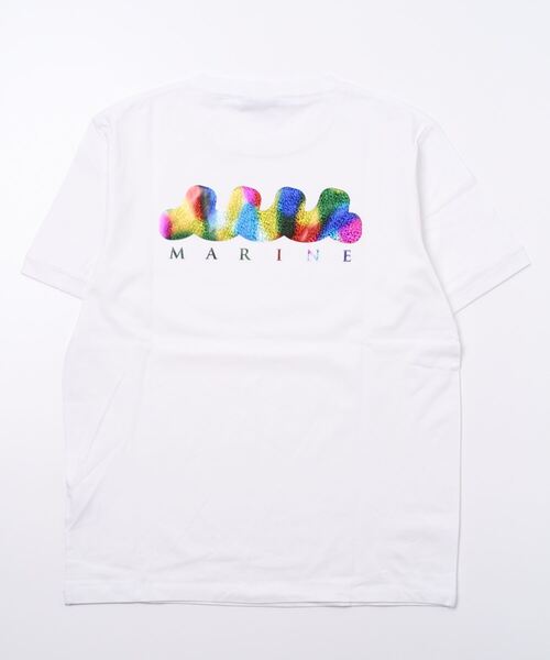 muta（ムータ）の「muta MARINE/ムータ マリン/FOIL Print TEE（Tシャツ/カットソー・メンズ・ホワイト/ブラック・8/6/5/7）」の2枚目の写真