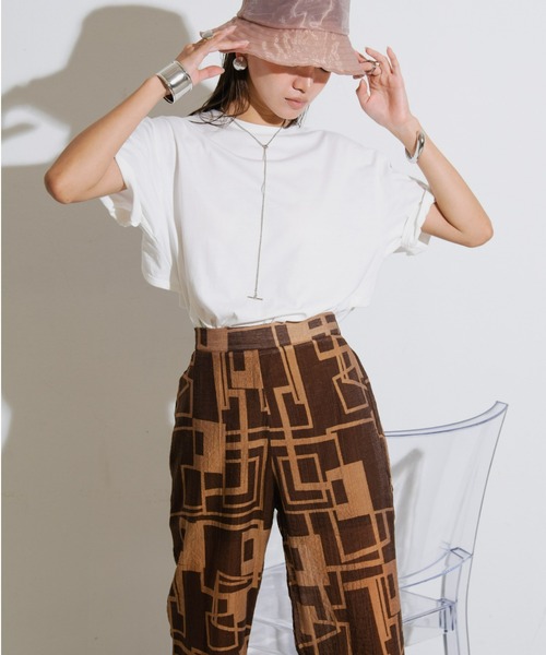 AIC.(エーアイシー)の「再入荷/新色入荷 バックレイヤードフィットTシャツ(Tシャツ/カットソー・レディース・ブラック/オフホワイト/ピンク/ライトグレー/チャコールグレー/オリーブ/パープル/イエロー・FREE)」の18枚目の写真