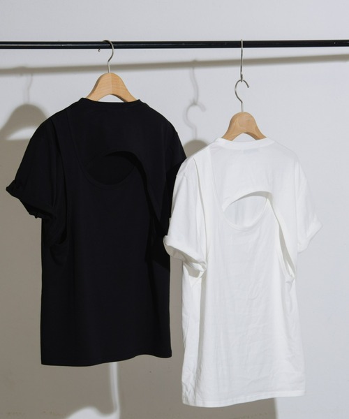 AIC.(エーアイシー)の「再入荷/新色入荷 バックレイヤードフィットTシャツ(Tシャツ/カットソー・レディース・ブラック/オフホワイト/ピンク/ライトグレー/チャコールグレー/オリーブ/パープル/イエロー・FREE)」の9枚目の写真