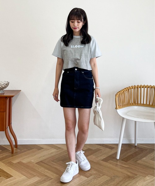 EPIMI E'PIMMY（エピミエピミー）の「オリジナルパッチカラーデニムスカート（デニムスカート・レディース・ブラック/ネイビー/ピンク/ブルー/グリーン・SMALL/MEDIUM）」の11枚目の写真