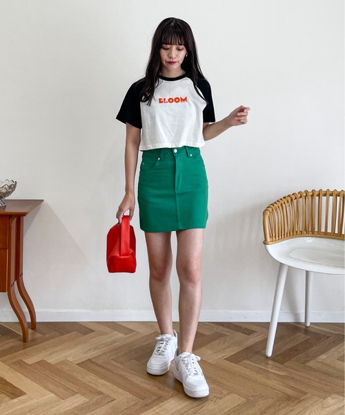 EPIMI E'PIMMY（エピミエピミー）の「オリジナルパッチカラーデニムスカート（デニムスカート・レディース・ブラック/ネイビー/ピンク/ブルー/グリーン・SMALL/MEDIUM）」の22枚目の写真