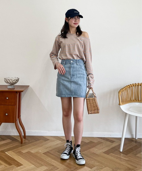 EPIMI E'PIMMY（エピミエピミー）の「オリジナルパッチカラーデニムスカート（デニムスカート・レディース・ブラック/ネイビー/ピンク/ブルー/グリーン・SMALL/MEDIUM）」の20枚目の写真