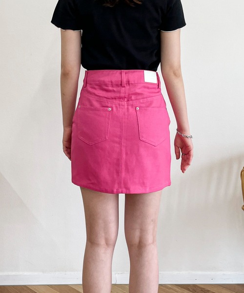 EPIMI E'PIMMY（エピミエピミー）の「オリジナルパッチカラーデニムスカート（デニムスカート・レディース・ブラック/ネイビー/ピンク/ブルー/グリーン・SMALL/MEDIUM）」の10枚目の写真