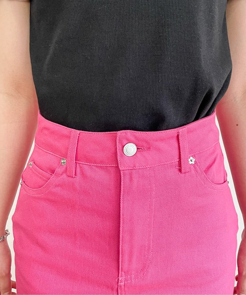 EPIMI E'PIMMY（エピミエピミー）の「オリジナルパッチカラーデニムスカート（デニムスカート・レディース・ブラック/ネイビー/ピンク/ブルー/グリーン・SMALL/MEDIUM）」の21枚目の写真