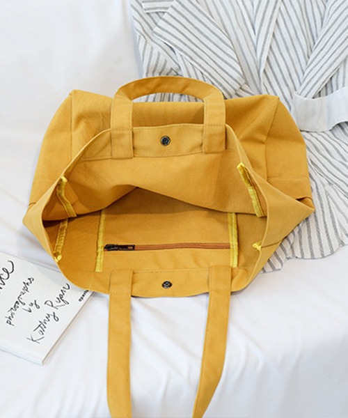 clarity blanc(クラリティーブラン)の「ビッグサイズ キャンバス トートバッグ(トートバッグ・レディース・アイボリー/グリーン/イエロー/ブラック・FREE)」の17枚目の写真