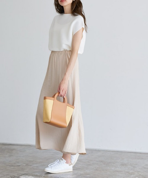 横リブフレンチスリーブニット