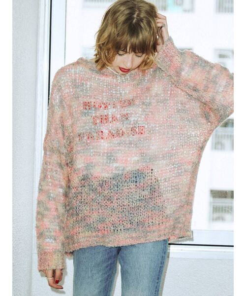 jouetie(ジュエティ)の「ループヤーンローゲージニット(ニット/セーター・レディース・ブラック/ブルー/アイボリー・MEDIUM)」の1枚目の写真