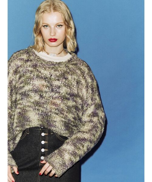 jouetie(ジュエティ)の「ループヤーンローゲージニット(ニット/セーター・レディース・ブラック/ブルー/アイボリー・MEDIUM)」の5枚目の写真