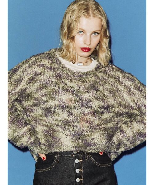 jouetie(ジュエティ)の「ループヤーンローゲージニット(ニット/セーター・レディース・ブラック/ブルー/アイボリー・MEDIUM)」の6枚目の写真