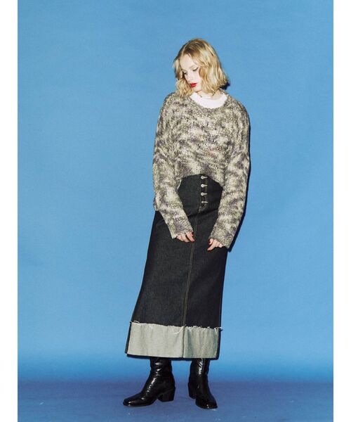 jouetie(ジュエティ)の「ループヤーンローゲージニット(ニット/セーター・レディース・ブラック/ブルー/アイボリー・MEDIUM)」の9枚目の写真