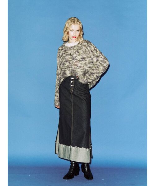 jouetie(ジュエティ)の「ループヤーンローゲージニット(ニット/セーター・レディース・ブラック/ブルー/アイボリー・MEDIUM)」の10枚目の写真