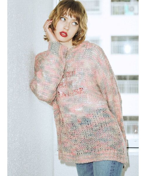 jouetie(ジュエティ)の「ループヤーンローゲージニット(ニット/セーター・レディース・ブラック/ブルー/アイボリー・MEDIUM)」の12枚目の写真