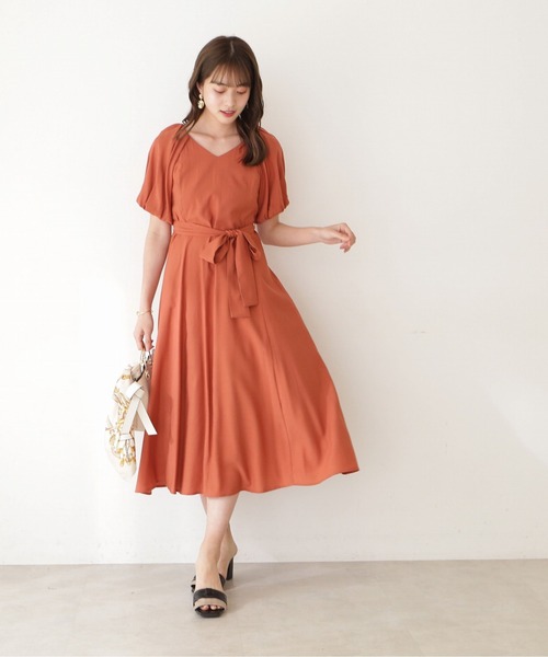 PROPORTION BODY DRESSING（プロポーションボディドレッシング）の「ボリュームスリーブロングワンピース / 1212240509（ワンピース・レディース・ブラウン/オレンジ/ブルー・SMALL/MEDIUM）」の3枚目の写真