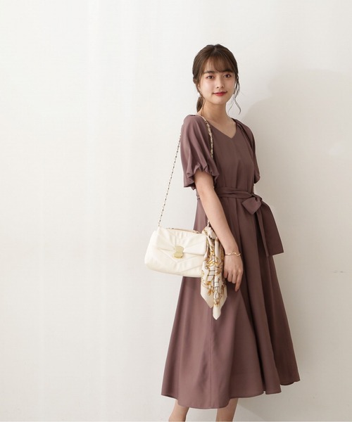 PROPORTION BODY DRESSING（プロポーションボディドレッシング）の「ボリュームスリーブロングワンピース / 1212240509（ワンピース・レディース・ブラウン/オレンジ/ブルー・SMALL/MEDIUM）」の4枚目の写真