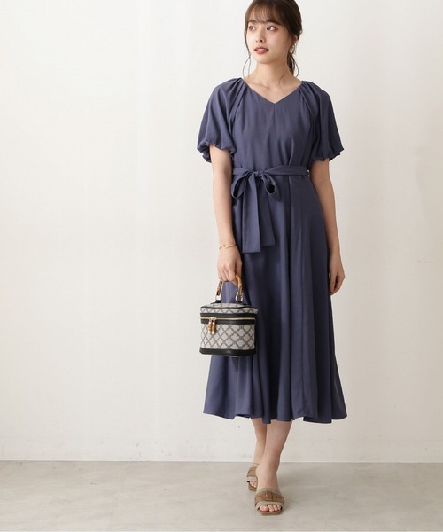 PROPORTION BODY DRESSING（プロポーションボディドレッシング）の「ボリュームスリーブロングワンピース / 1212240509（ワンピース・レディース・ブラウン/オレンジ/ブルー・SMALL/MEDIUM）」の9枚目の写真