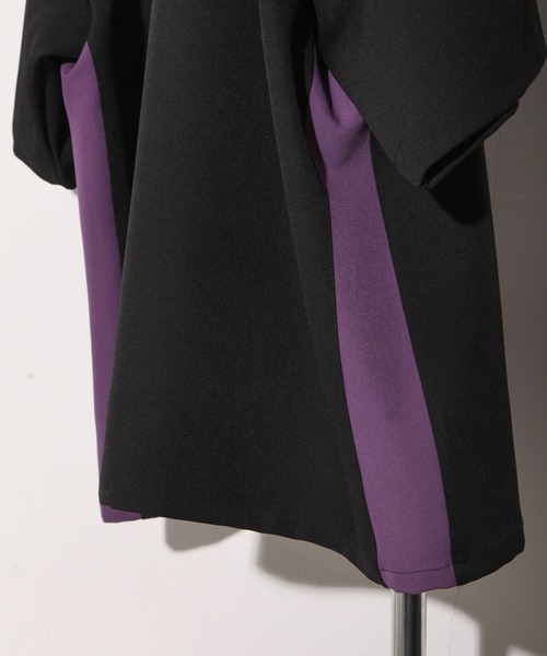 NILWAY（ニルウェイ）の「配色サイドラインドレープオーバーサイズオープンカラートラックシャツ（シャツ/ブラウス・メンズ・ブラック/アイボリー/グリーン・LARGE/MEDIUM）」の13枚目の写真