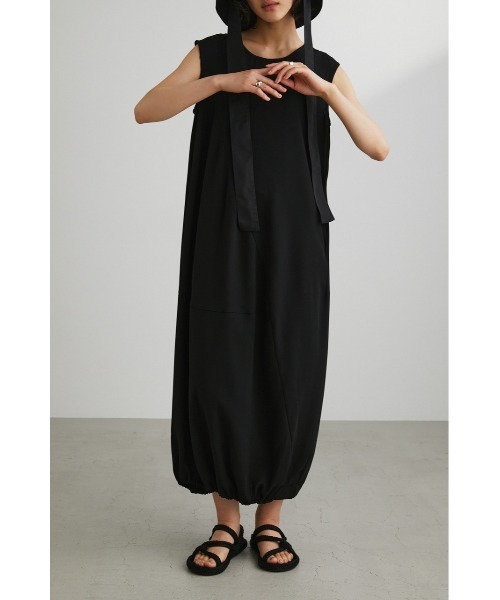 STYLEMIXER（スタイルミキサー）の「アシンメトリーバルーンワンピース（ワンピース・レディース・ブラック/カーキ・SMALL/MEDIUM）」の2枚目の写真