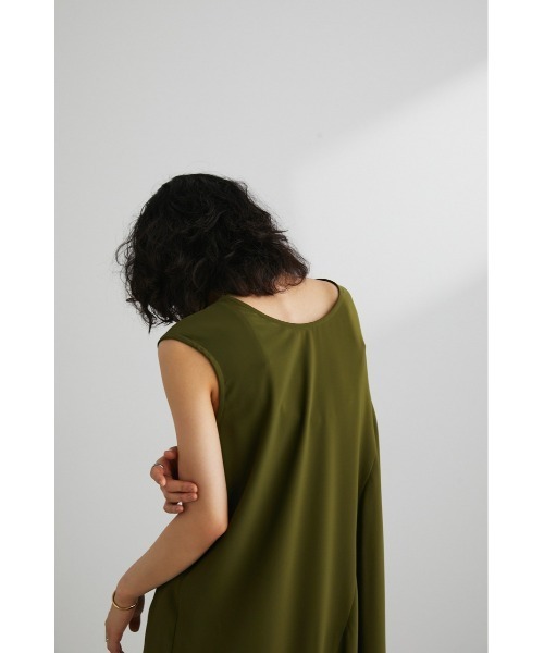 STYLEMIXER（スタイルミキサー）の「アシンメトリーバルーンワンピース（ワンピース・レディース・ブラック/カーキ・SMALL/MEDIUM）」の7枚目の写真