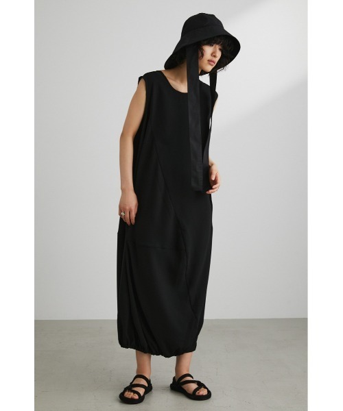 STYLEMIXER（スタイルミキサー）の「アシンメトリーバルーンワンピース（ワンピース・レディース・ブラック/カーキ・SMALL/MEDIUM）」の5枚目の写真