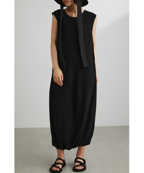 STYLEMIXER（スタイルミキサー）の「アシンメトリーバルーンワンピース（ワンピース・レディース・ブラック/カーキ・SMALL/MEDIUM）」の12枚目の写真