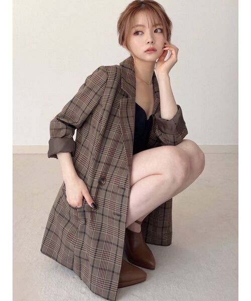 RESEXXY(リゼクシー)の「テーラードミディジャケット【セットアップ着用可能】(テーラードジャケット・レディース・ベージュ/グリーン/その他1・FREE)」の18枚目の写真