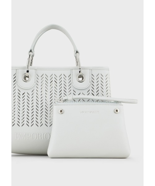 EMPORIO ARMANI（エンポリオアルマーニ）の「【エンポリオ アルマーニ】MyEA スモール パーフォレーション シェブロンモチーフ（ショルダーバッグ・レディース・オフホワイト/ライトピンク・FREE）」の16枚目の写真