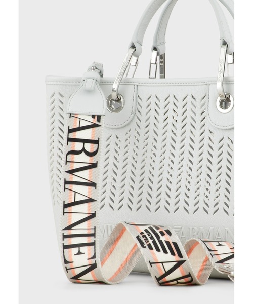 EMPORIO ARMANI（エンポリオアルマーニ）の「【エンポリオ アルマーニ】MyEA スモール パーフォレーション シェブロンモチーフ（ショルダーバッグ・レディース・オフホワイト/ライトピンク・FREE）」の15枚目の写真