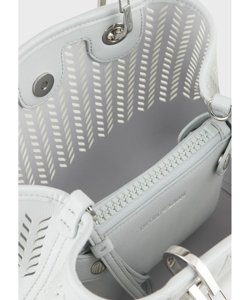 EMPORIO ARMANI（エンポリオアルマーニ）の「【エンポリオ アルマーニ】MyEA スモール パーフォレーション シェブロンモチーフ（ショルダーバッグ・レディース・オフホワイト/ライトピンク・FREE）」の14枚目の写真