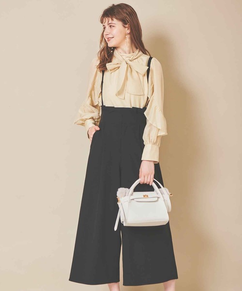 31 Sons de mode（トランテアン　ソン　ドゥ　モード）の「ファー付きミニバッグ（ショルダーバッグ・レディース・ブラック/オフホワイト/ピンク・フリー）」の7枚目の写真