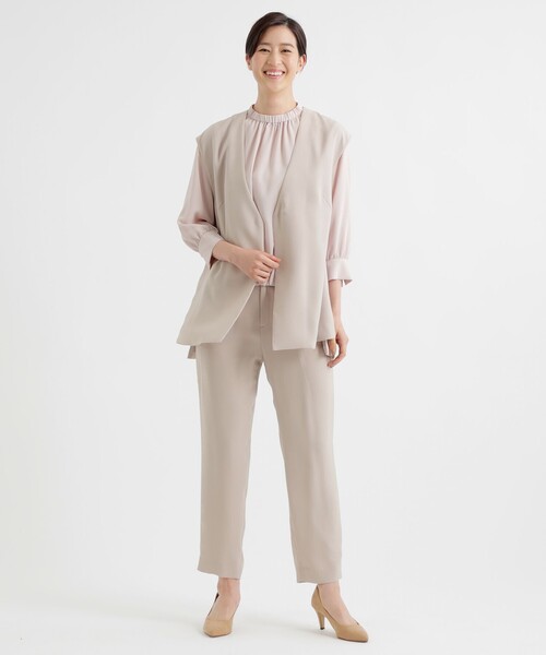 TRANS WORKの「【セットアップ対応】【ウォッシャブル】ダブルサテンストレッチジレ（テーラードジャケット）」 - WEAR