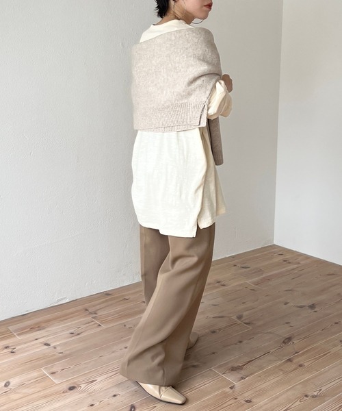 wee9s(ウィークス)の「loose fit telotelon tee / 絶妙な透け感が使いやすいルーズフィットテロンテロンティーシャツ(Tシャツ/カットソー・レディース・アイボリー/ブルー/ピンク/オレンジ/ブラック/ホワイト・FREE)」の16枚目の写真