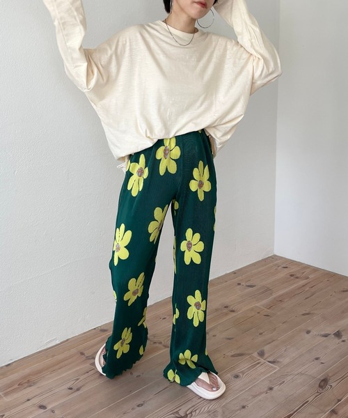 wee9s(ウィークス)の「loose fit telotelon tee / 絶妙な透け感が使いやすいルーズフィットテロンテロンティーシャツ(Tシャツ/カットソー・レディース・アイボリー/ブルー/ピンク/オレンジ/ブラック/ホワイト・FREE)」の20枚目の写真