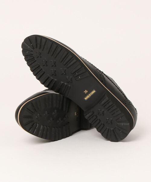 mio notis(ミオノティス)の「レースアップシューズ/699B(ローファー・レディース・ブラック/ベージュ・38/39/37/36)」の4枚目の写真