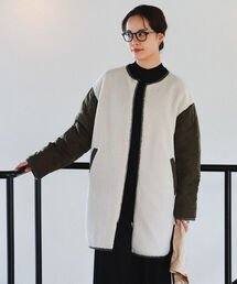 Ray BEAMS | Ray BEAMS / ボア キルト リバーシブル コート(その他アウター)