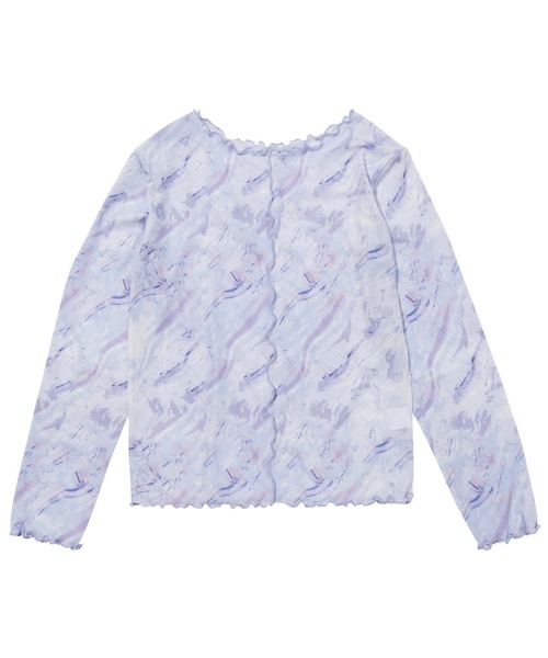 GeeRA（ジーラ）の「前後2WAY花柄シアートップス（Tシャツ/カットソー・レディース・ブルー/ピンク/ブラック/グリーン/パープル・SMALL/LARGE/MEDIUM）」の11枚目の写真