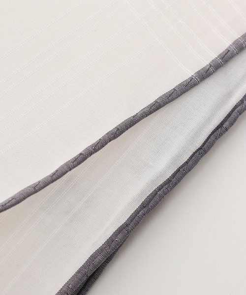 EDIFICE（エディフィス）の「【SIMONNOT GODARD / シモノゴダール】カルロリーバ パイピングチーフ（ストール/ショール・メンズ・ホワイト/ベージュ/ネイビー・FREE）」の9枚目の写真