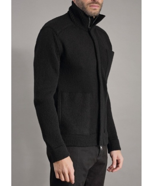 TRANSIT(トランジット)の「TRANSIT/トランジット/ZIP ニットBZ(ブルゾン・メンズ・ブラック・M/L)」の4枚目の写真