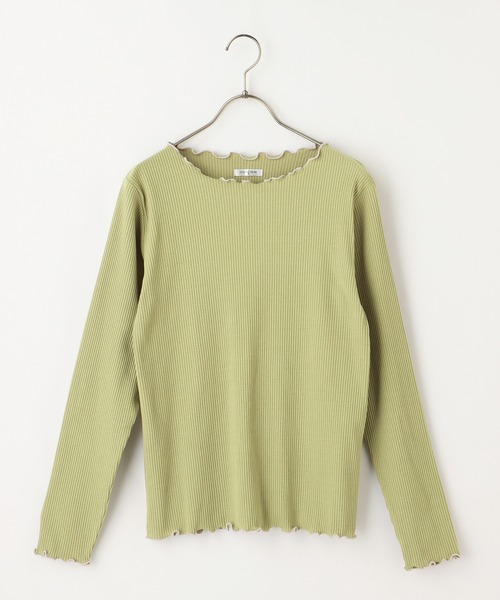 Honeys(ハニーズ)の「メロー使いトップス(Tシャツ/カットソー・レディース・ライム/オレンジ/ブラック/アイボリー/グレイッシュベージュ・S/LL/L/M)」の8枚目の写真