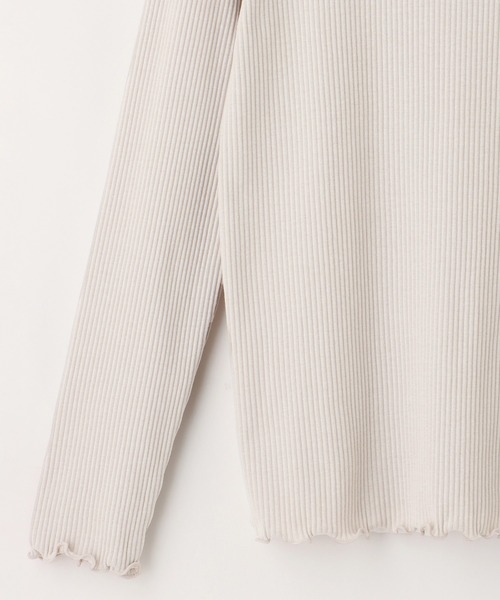 Honeys(ハニーズ)の「メロー使いトップス(Tシャツ/カットソー・レディース・ライム/オレンジ/ブラック/アイボリー/グレイッシュベージュ・S/LL/L/M)」の12枚目の写真