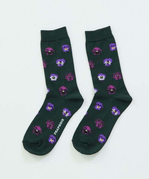 FRAPBOIS(フラボア)の「pansyソックス(ソックス/靴下・レディース・ホワイト/ブラック/グリーン・FREE)」の3枚目の写真
