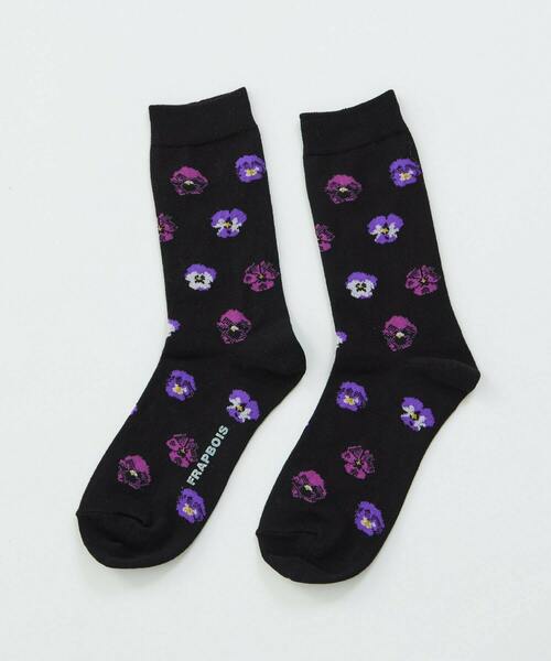 FRAPBOIS(フラボア)の「pansyソックス(ソックス/靴下・レディース・ホワイト/ブラック/グリーン・FREE)」の2枚目の写真