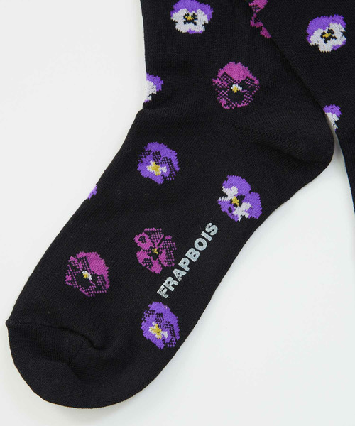 FRAPBOIS(フラボア)の「pansyソックス(ソックス/靴下・レディース・ホワイト/ブラック/グリーン・FREE)」の4枚目の写真
