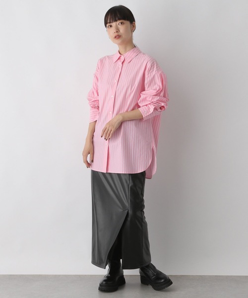 LOWRYS FARM(ローリーズファーム)の「ストライプシャツ 166616(シャツ/ブラウス・レディース・ピンク/グリーン/ブルー・FREE)」の9枚目の写真