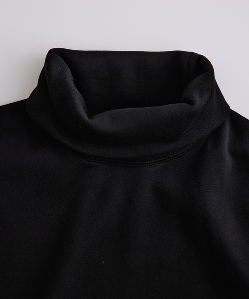 【WEB限定】ボリュームスリーブ裏起毛スウェットオフタートルネック/ハイネックトレーナー/ユニセックス