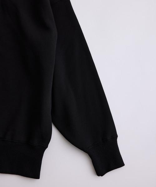【WEB限定】ボリュームスリーブ裏起毛スウェットオフタートルネック/ハイネックトレーナー/ユニセックス