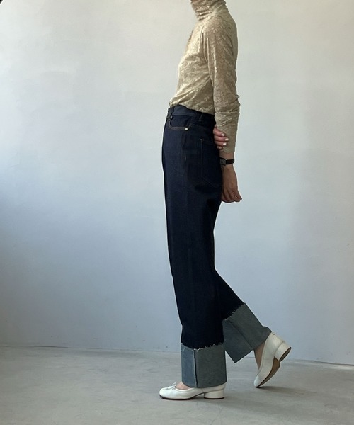 chuclla（チュクラ）の「レーシー シアータートルトップス chw22a087（Tシャツ/カットソー・レディース・ベージュ・FREE）」の3枚目の写真