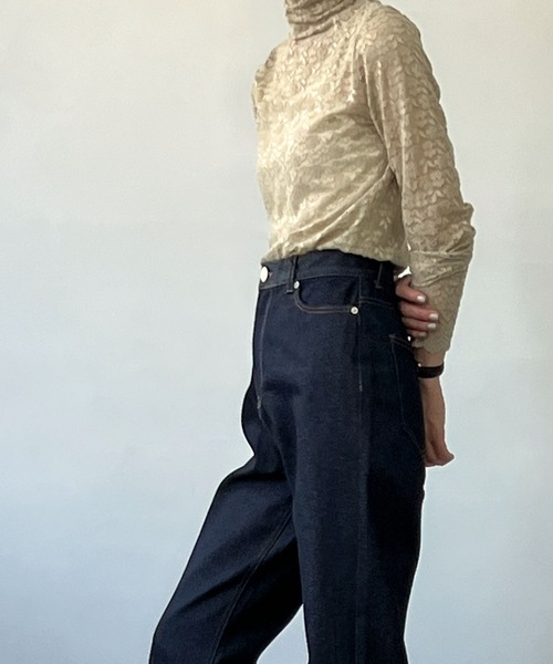 chuclla（チュクラ）の「レーシー シアータートルトップス chw22a087（Tシャツ/カットソー・レディース・ベージュ・FREE）」の5枚目の写真